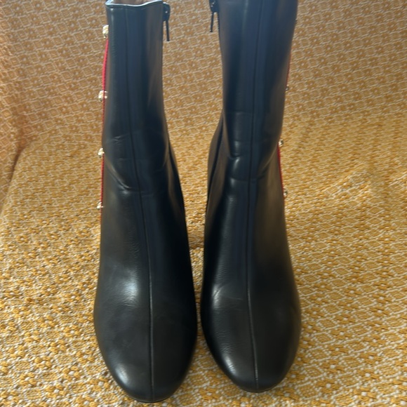 Journee Collection Black and Red Heeled Boots - Picture 4 of 8